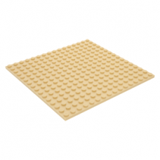LEGO lapos elem 16x16, sárgásbarna (91405)